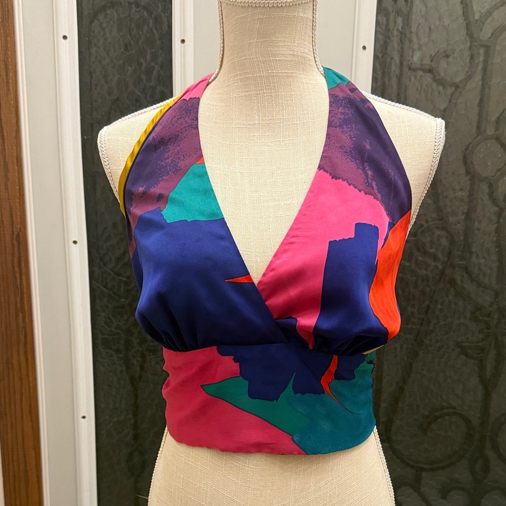 Colorful Women's Halter Tank Top